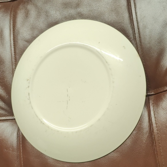 1953 CALENDAR PLATE Gold Windmill Scene with delicate border decoration - Picture 2 of 2